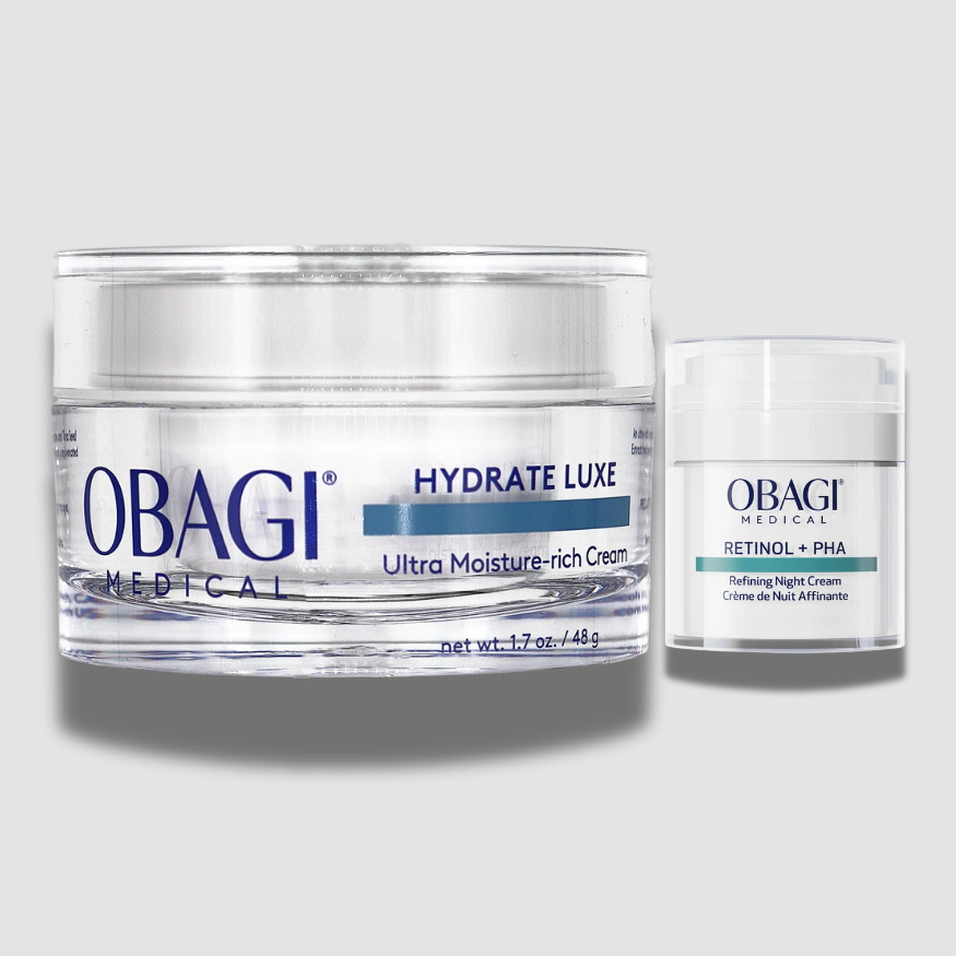 Obagi Hydrate Luxe 48g + Retinol + PHA Refining Night Cream Travel Size FREE