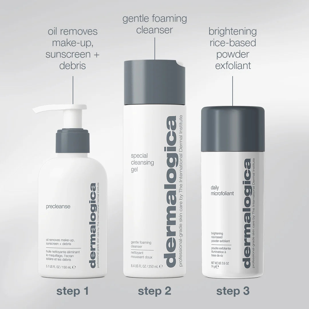 Dermalogica Expert Cleanse + Glow Gift Set (3 Full-Sizes)