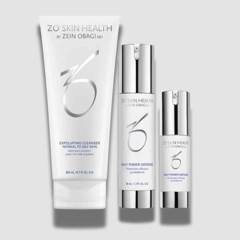 ZO Skin Health Complete Protection System - Exfoliating Cleanser + Daily Power Defense + Travel Size FREE