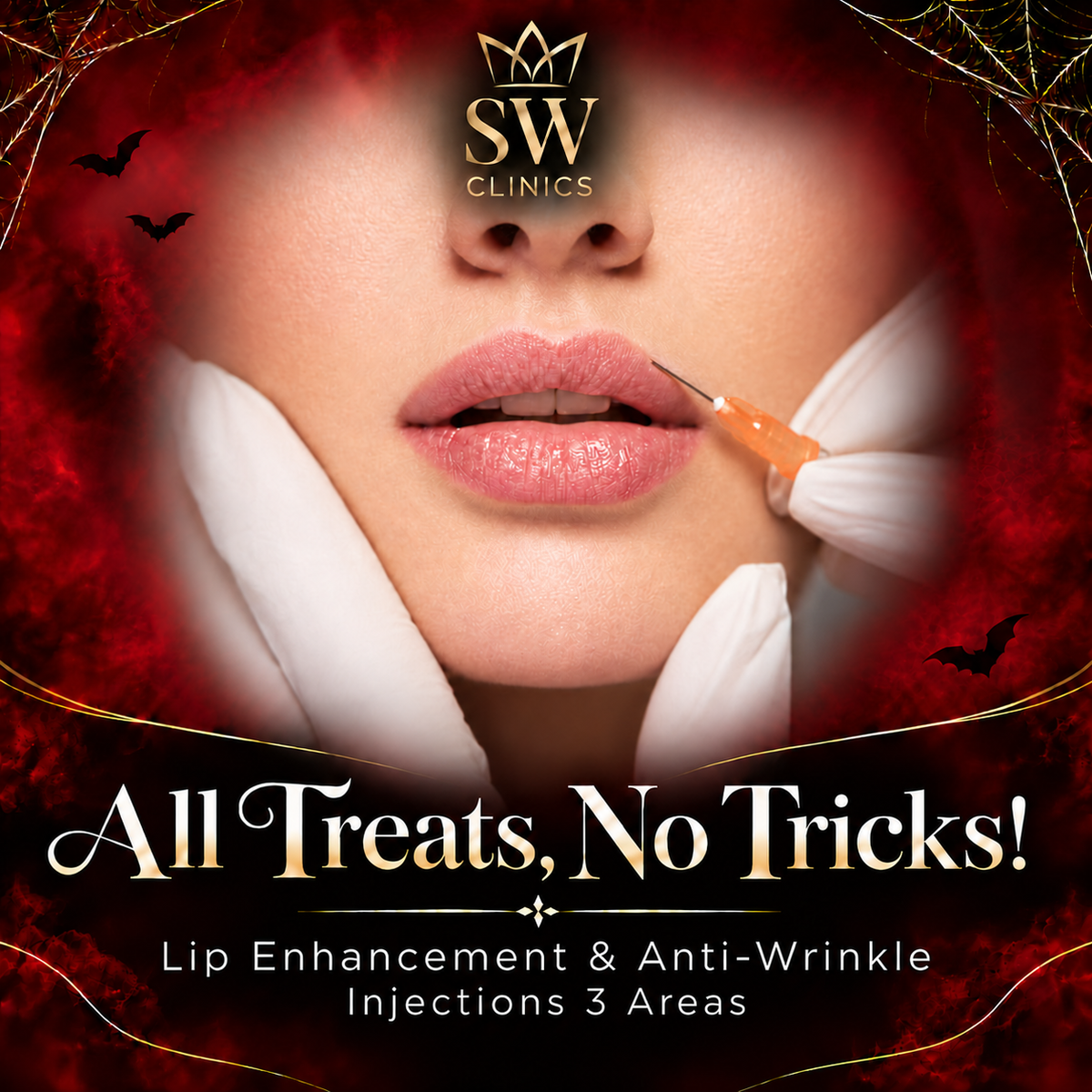 Halloween Exclusive: Kiss The Lines Goodbye -Lip Filler up to 0.7ml & Anti-Wrinkle Injections 3 Areas (save €151)