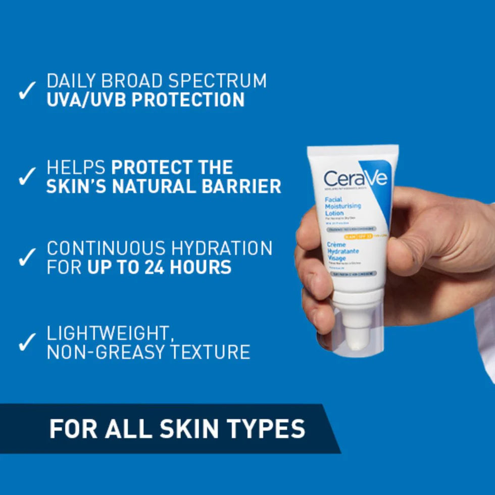 CeraVe AM Facial Moisturising Lotion SPF 30 Normal to Dry Skin 52ml
